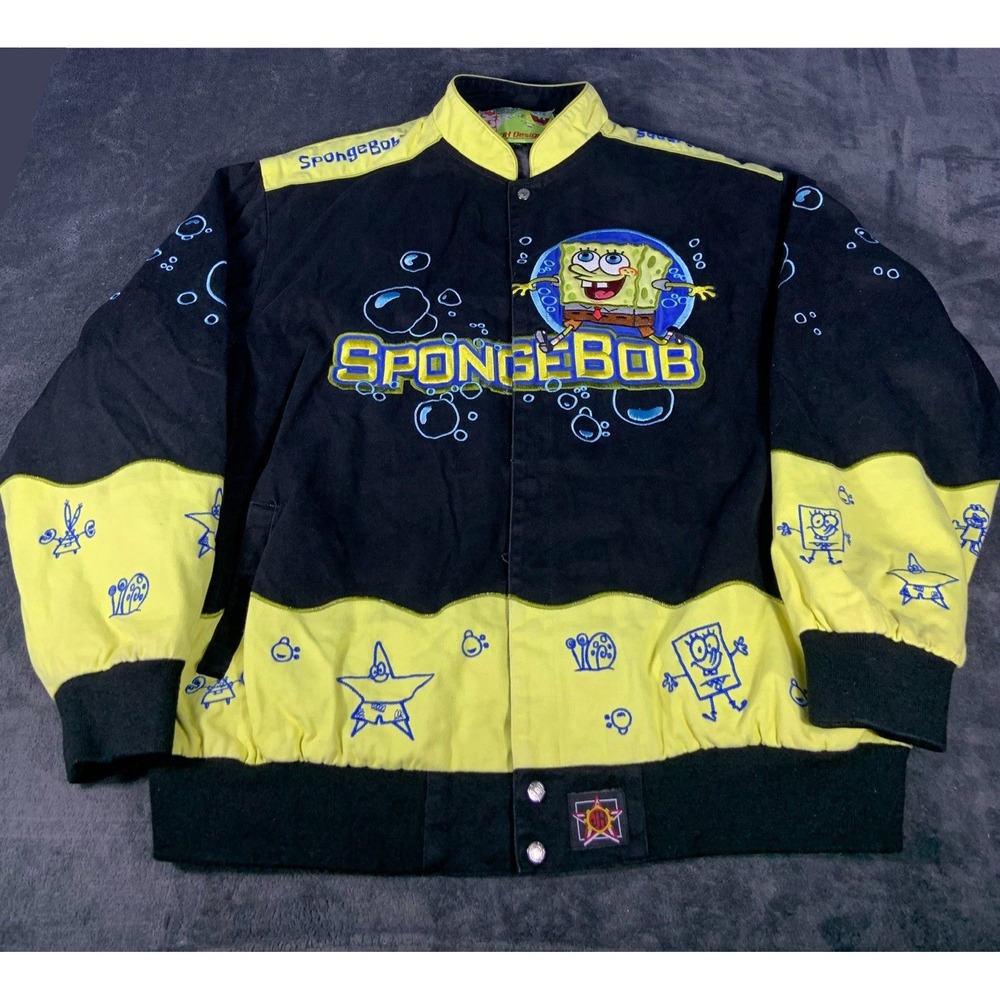 JH Design Nickelodeon Spongebob Jacket Mens 3XL Jeff Hamilton Adult Racing Coat
